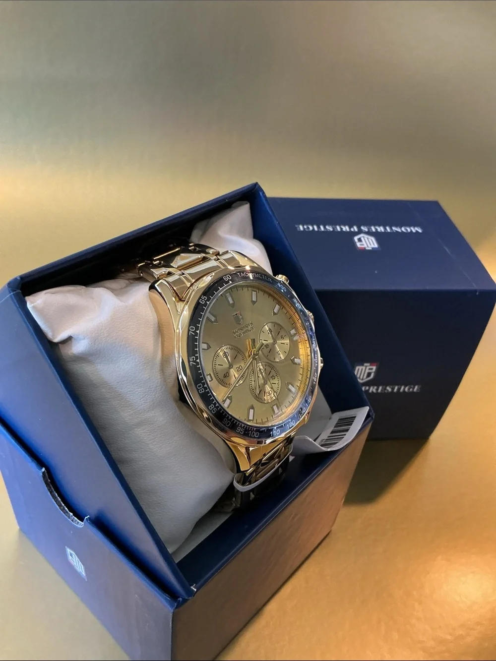 Montres Prestige Men's Watch - 44mm, Gold (MPW-0342)